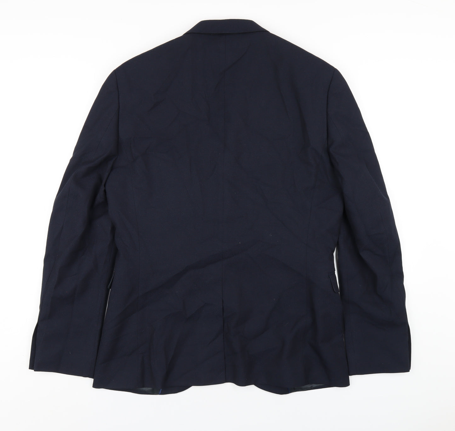 Topman Mens Blue Polyester Jacket Blazer Size 40 Regular