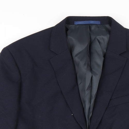 Topman Mens Blue Polyester Jacket Blazer Size 40 Regular