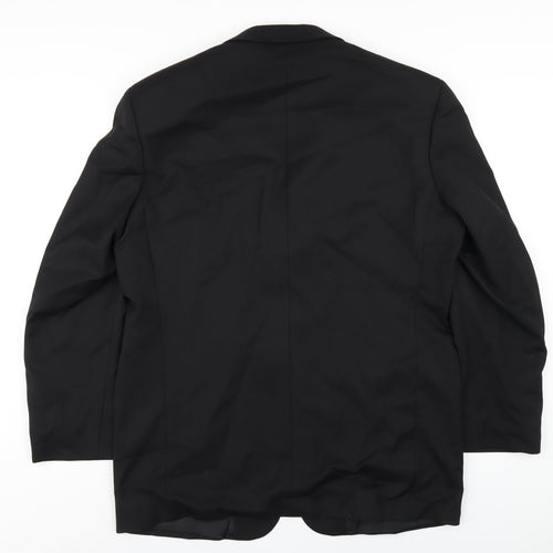 Marks and Spencer Mens Black Polyester Jacket Blazer Size 42 Regular
