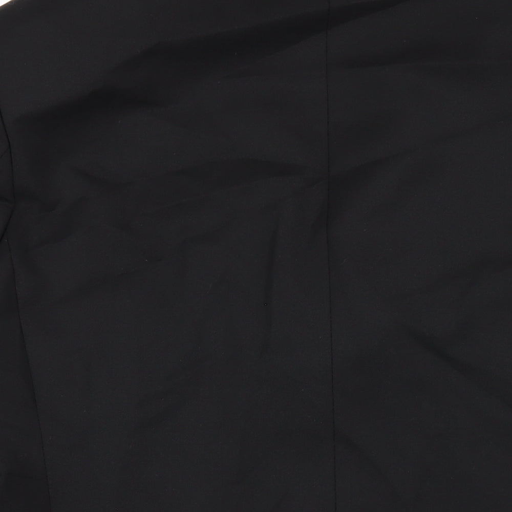 Marks and Spencer Mens Black Polyester Jacket Blazer Size 42 Regular