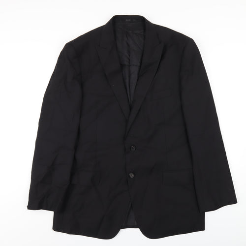 Autograph Mens Black Wool Jacket Blazer Size 42 Regular