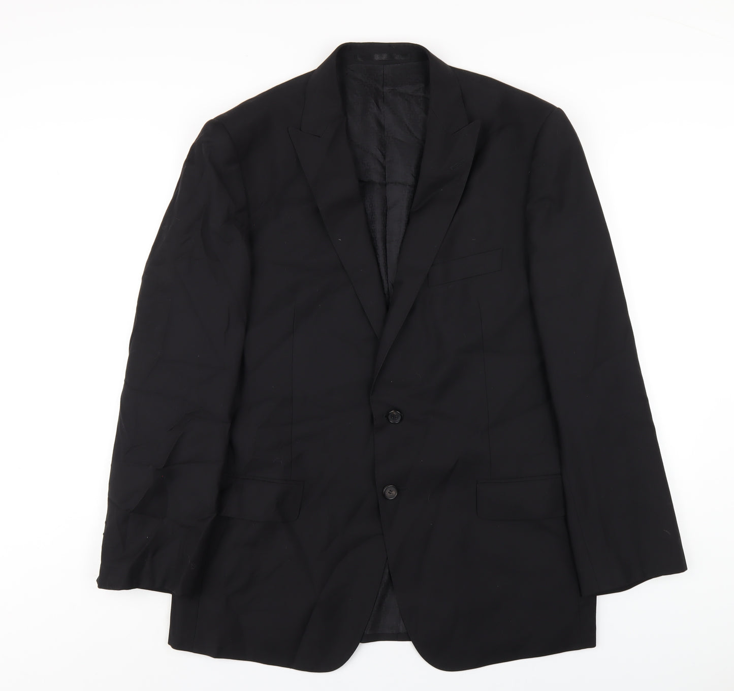 Autograph Mens Black Wool Jacket Blazer Size 42 Regular