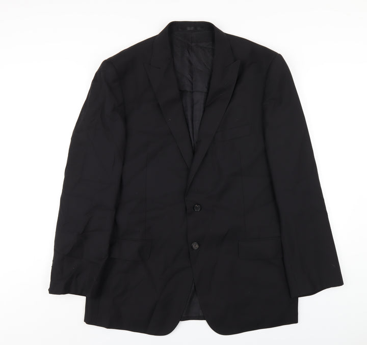 Autograph Mens Black Wool Jacket Blazer Size 42 Regular