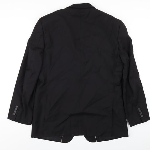 Autograph Mens Black Wool Jacket Blazer Size 42 Regular