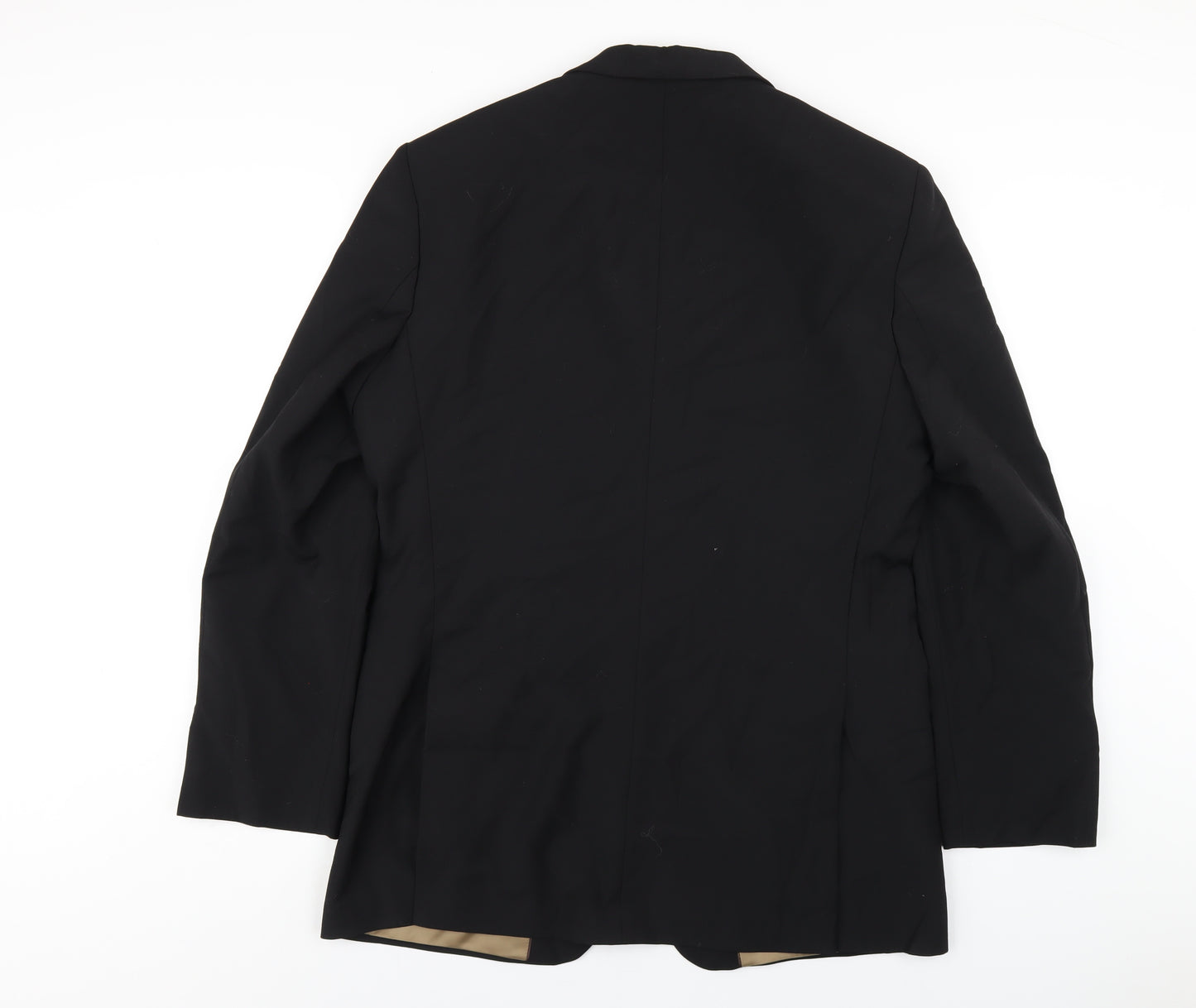 Marks and Spencer Mens Black Polyester Jacket Blazer Size 40 Regular
