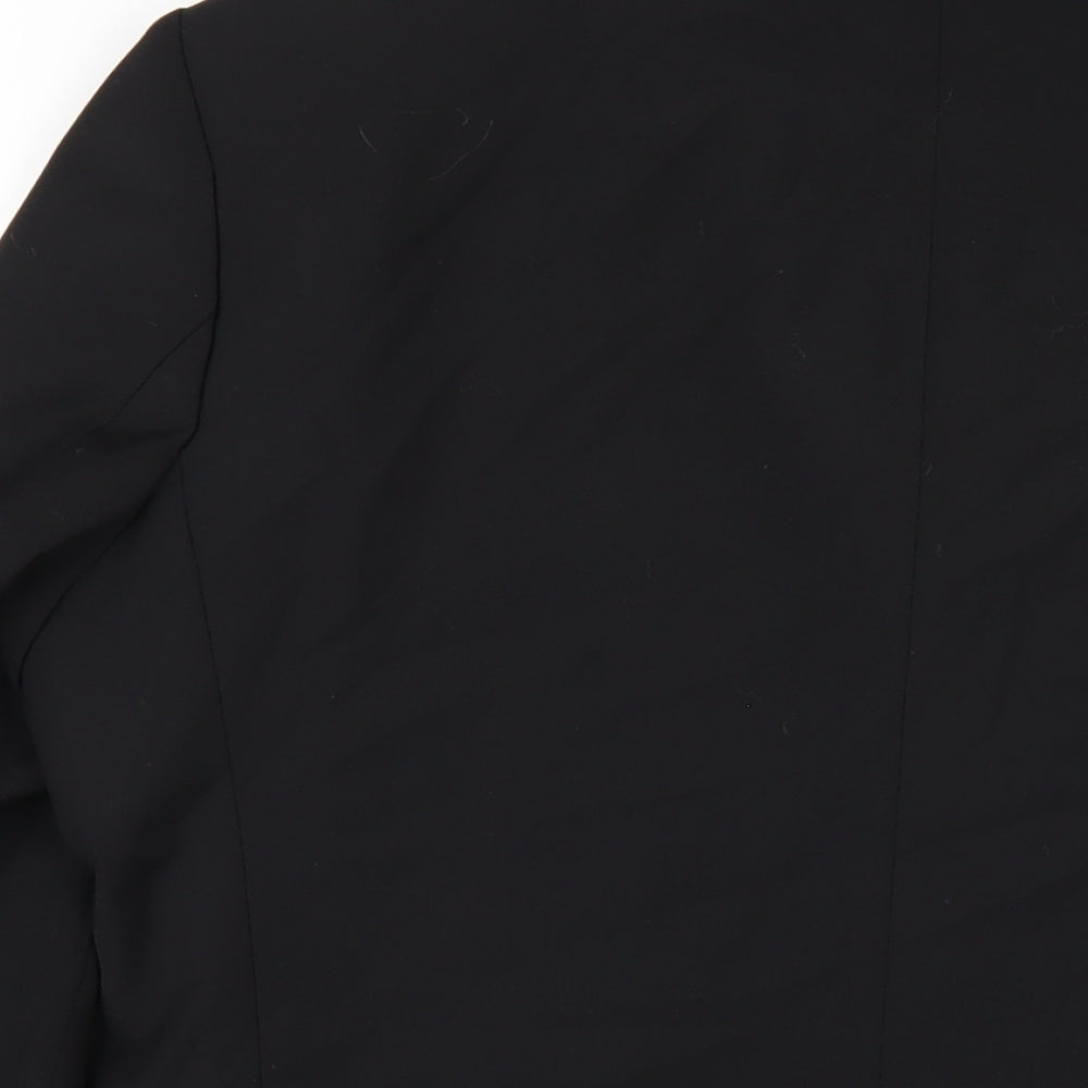 Marks and Spencer Mens Black Polyester Jacket Blazer Size 40 Regular