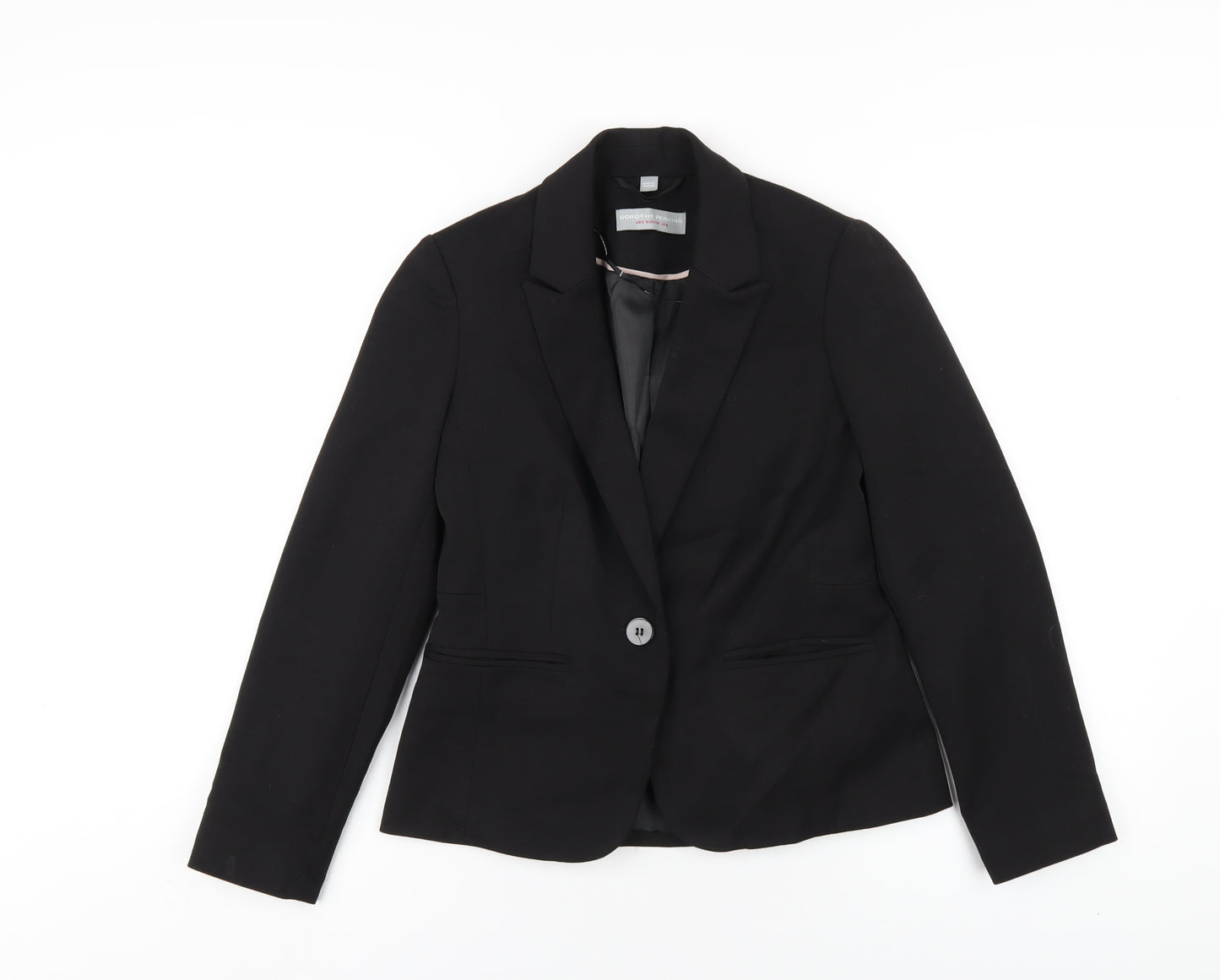 Dorothy Perkins Womens Black Polyester Jacket Blazer Size 6