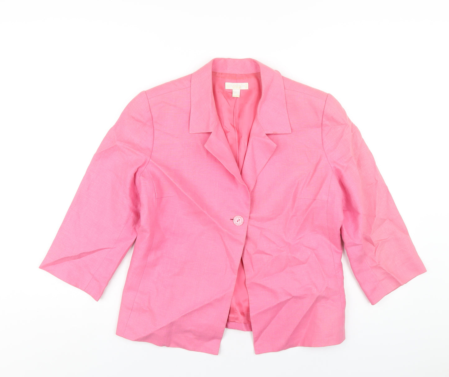 Tina Taylor Womens Pink Jacket Size 12 Button