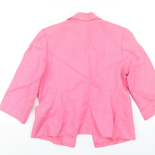 Tina Taylor Womens Pink Jacket Size 12 Button