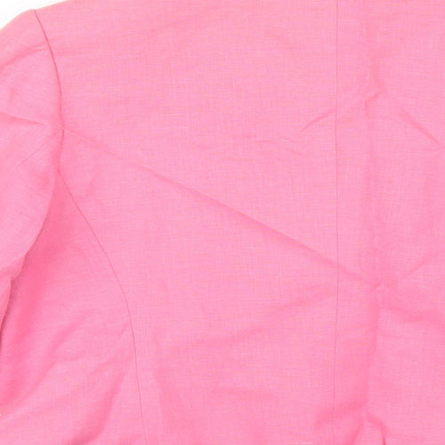 Tina Taylor Womens Pink Jacket Size 12 Button