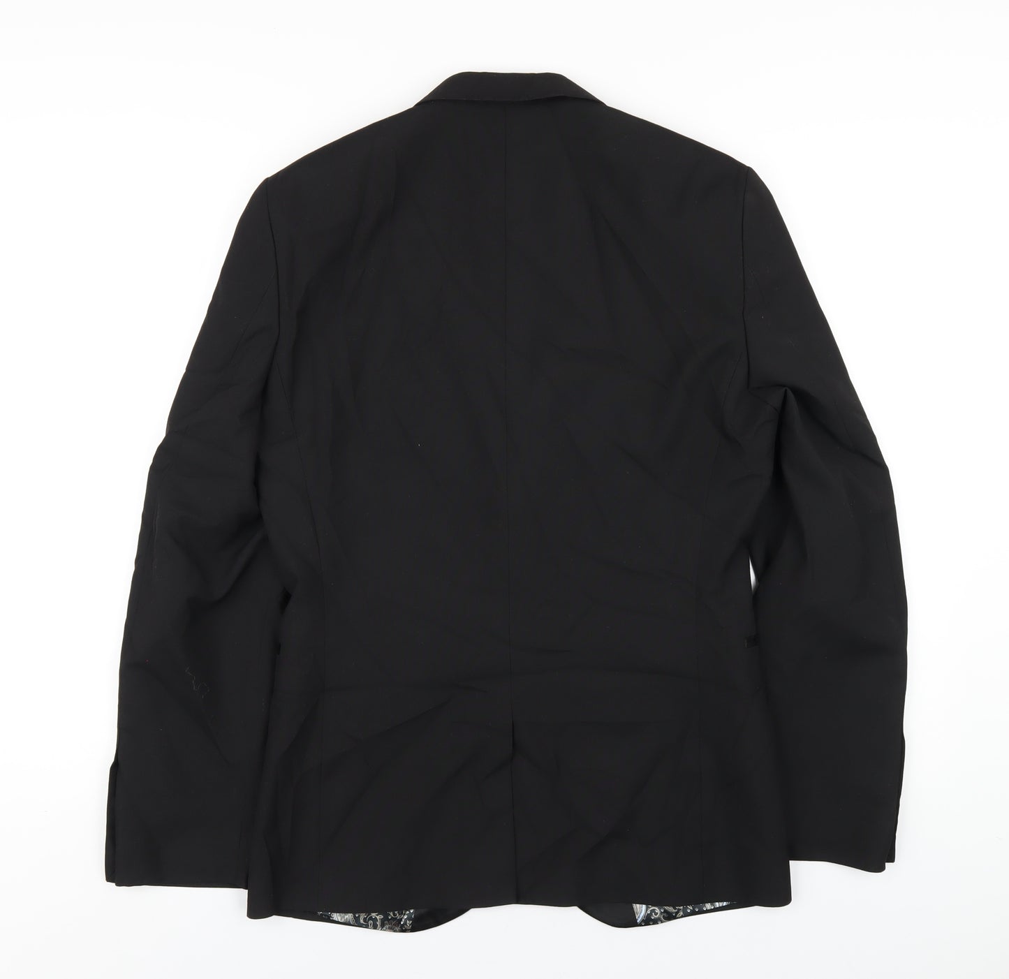 NEXT Mens Black Polyester Jacket Blazer Size 36 Regular