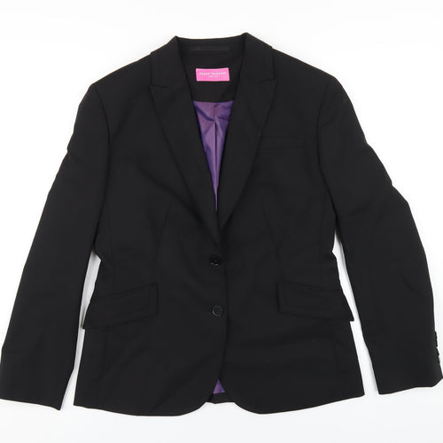 Brook Taverner Womens Black Polyester Jacket Blazer Size 12