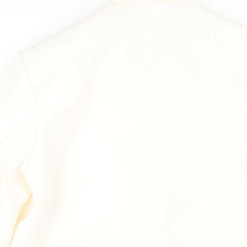 Zara Womens White Polyester Jacket Blazer Size XS