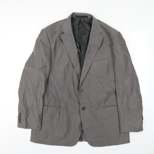 Marks and Spencer Mens Grey Polyester Jacket Blazer Size 42 Regular