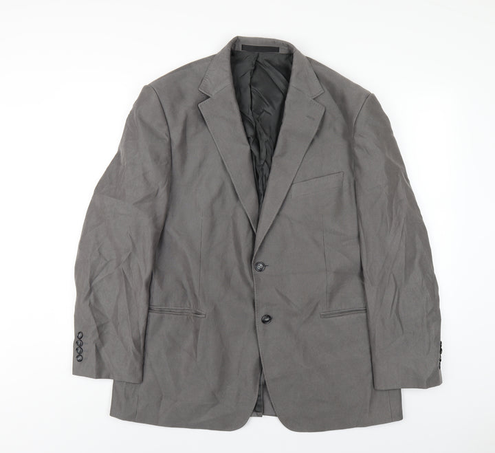 Marks and Spencer Mens Grey Polyester Jacket Blazer Size 42 Regular