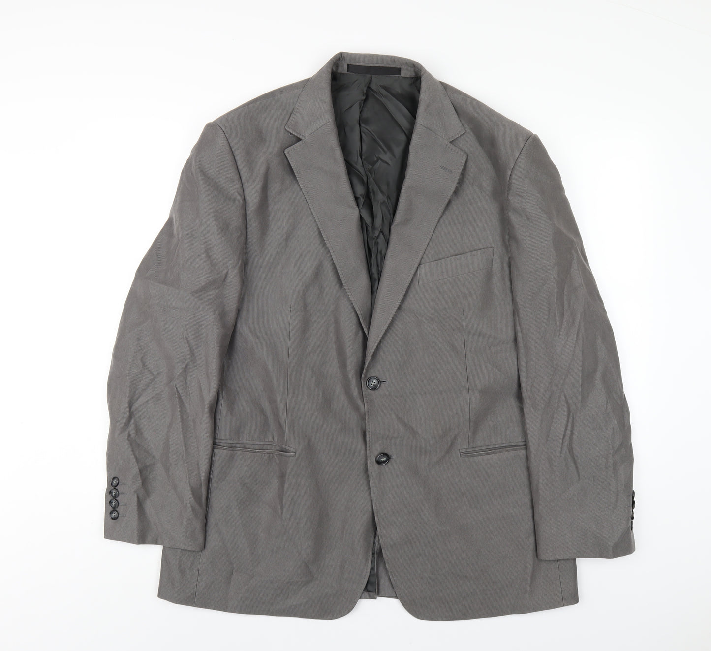Marks and Spencer Mens Grey Polyester Jacket Blazer Size 42 Regular