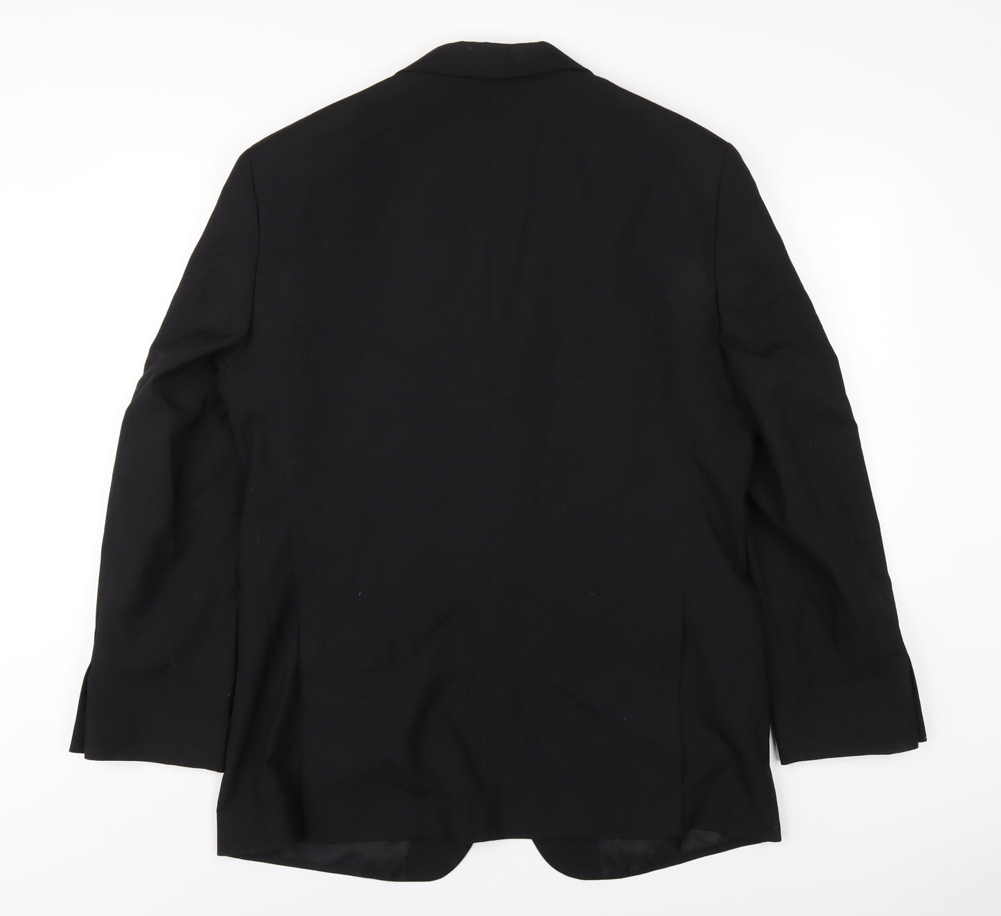 Marks and Spencer Mens Black Polyester Jacket Blazer Size 42 Regular