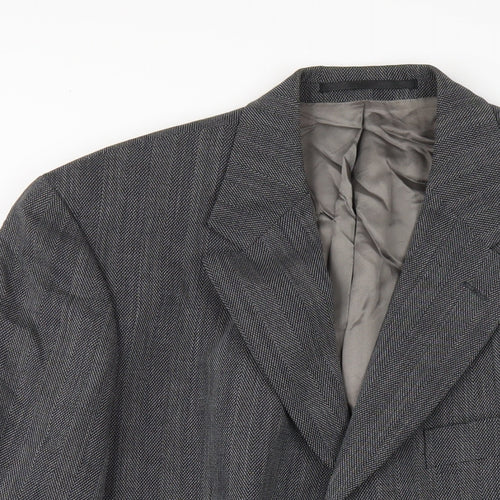 Van Gils Mens Grey Wool Jacket Blazer Size 40 Regular