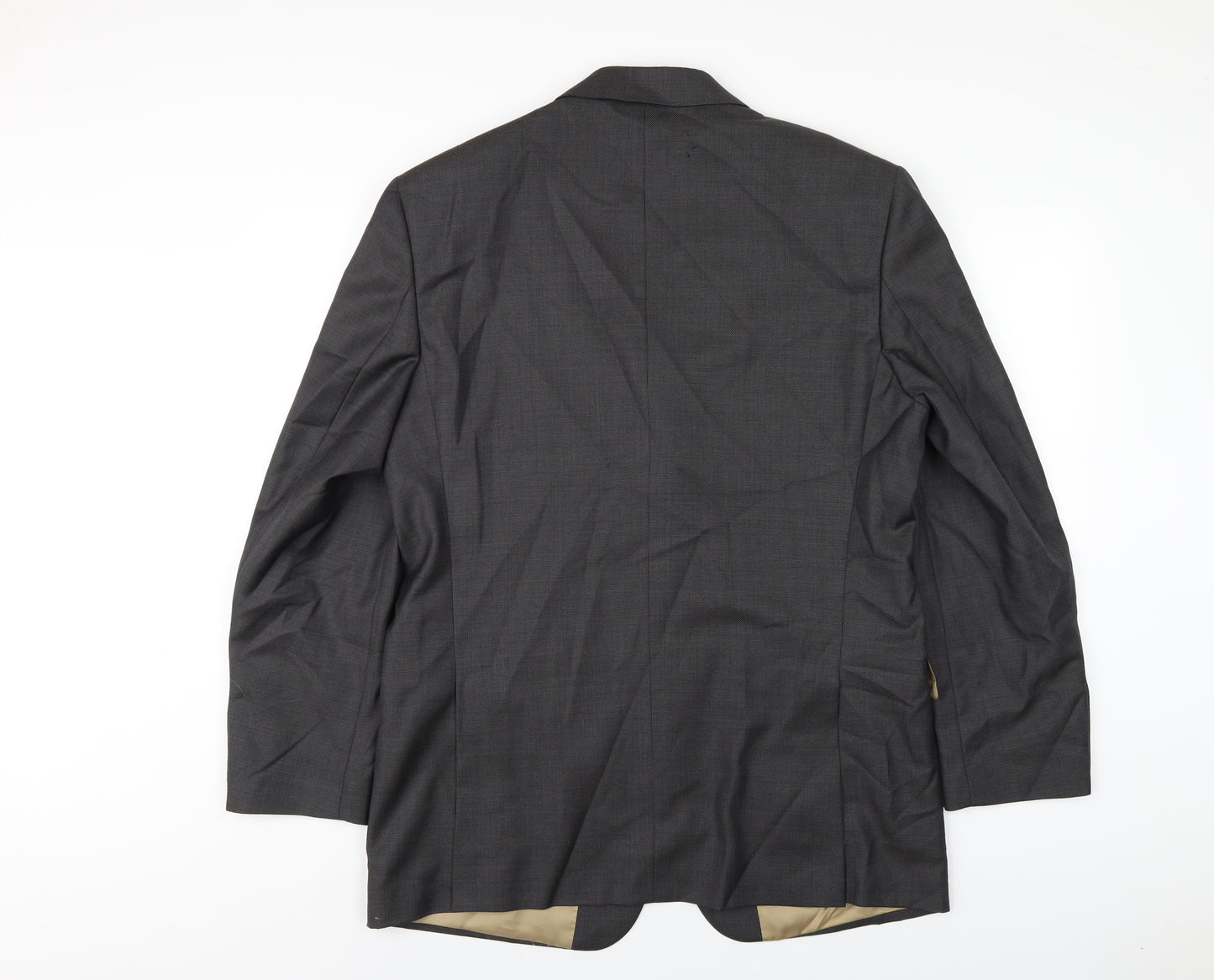Marks and Spencer Mens Grey Wool Jacket Blazer Size 42 Regular