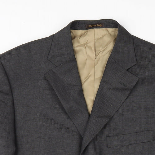 Marks and Spencer Mens Grey Wool Jacket Blazer Size 42 Regular