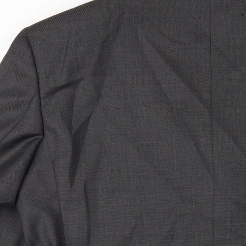 Marks and Spencer Mens Grey Wool Jacket Blazer Size 42 Regular
