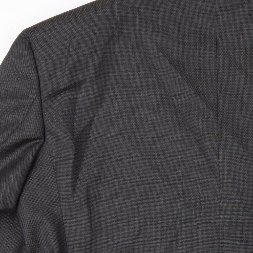 Marks and Spencer Mens Grey Wool Jacket Blazer Size 42 Regular