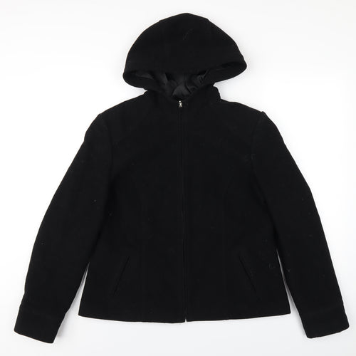 Dorothy Perkins Womens Black Jacket Coat Size 14 Zip