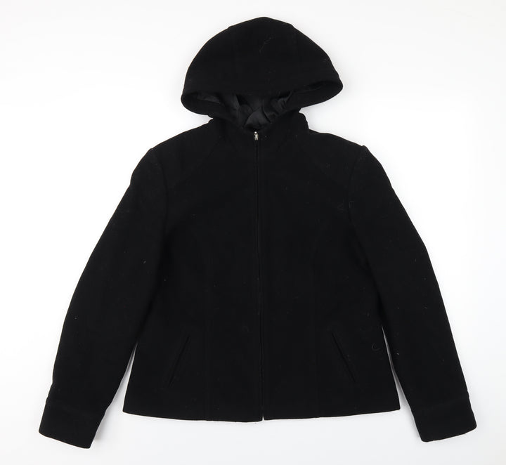 Dorothy Perkins Womens Black Jacket Coat Size 14 Zip