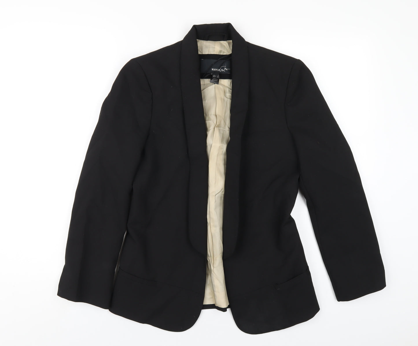 Mango Womens Black Polyester Jacket Blazer Size S