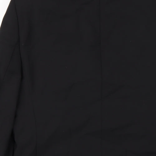 Zara Mens Black Polyester Jacket Blazer Size 38 Regular