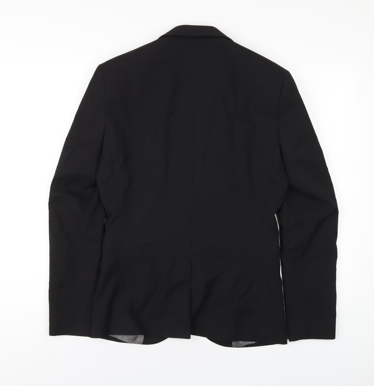 NEXT Mens Black Polyester Jacket Blazer Size 34 Regular