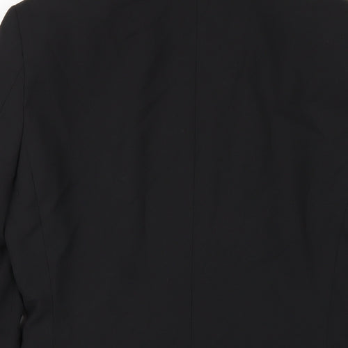NEXT Mens Black Polyester Jacket Blazer Size 34 Regular