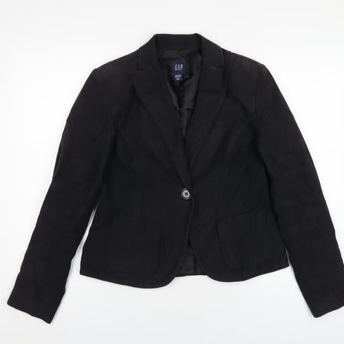 Gap Womens Black Jacket Blazer Size 12 Button