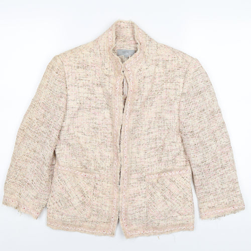 Marks and Spencer Womens Beige Jacket Size 12 Hook & Eye