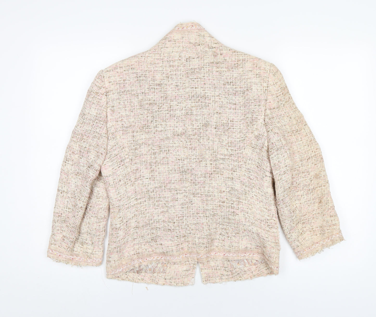Marks and Spencer Womens Beige Jacket Size 12 Hook & Eye
