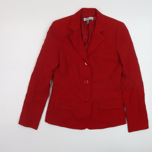 Episode Womens Red Jacket Size 4 Button