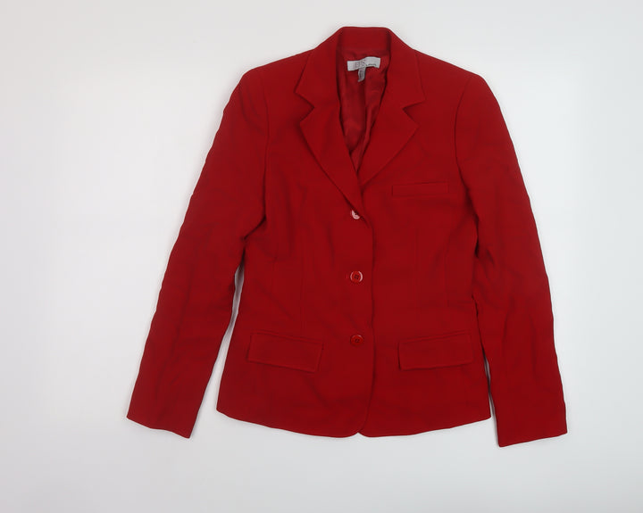 Episode Womens Red Jacket Size 4 Button