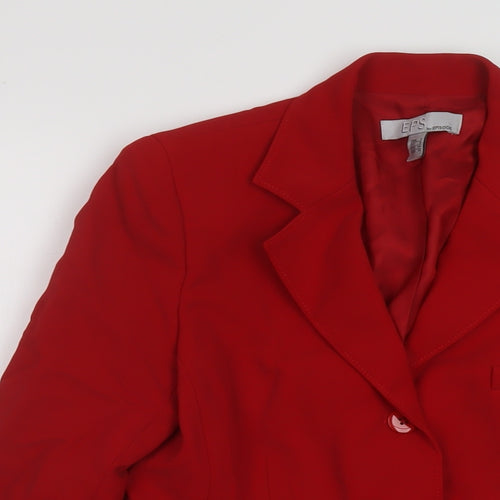 Episode Womens Red Jacket Size 4 Button