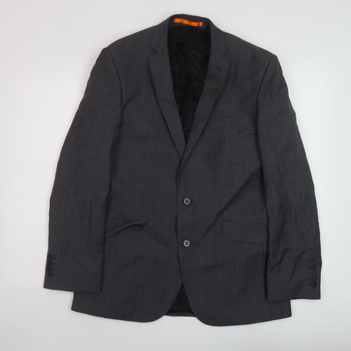 Ben Sherman Mens Grey Viscose Jacket Suit Jacket Size 40 Regular
