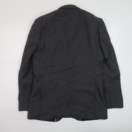 Ben Sherman Mens Grey Viscose Jacket Suit Jacket Size 40 Regular