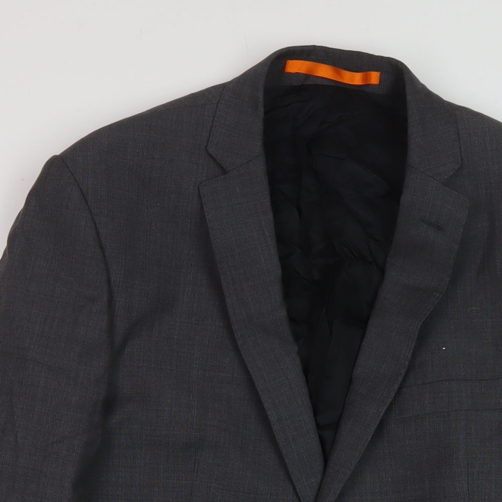 Ben Sherman Mens Grey Viscose Jacket Suit Jacket Size 40 Regular