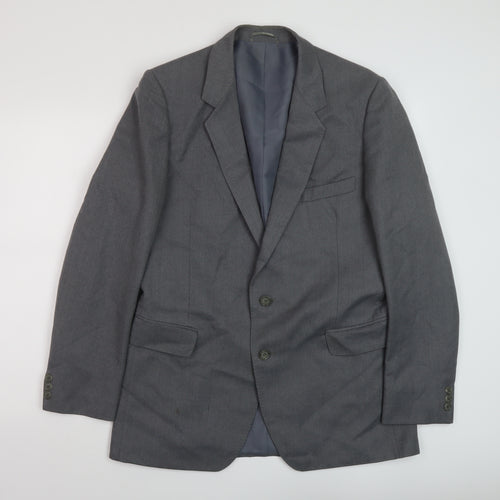 John Collier Mens Grey Wool Jacket Suit Size 40 Regular