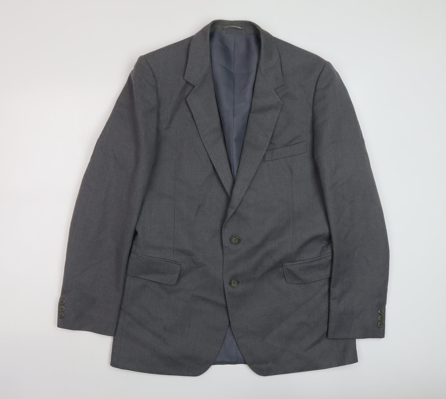 John Collier Mens Grey Wool Jacket Suit Size 40 Regular