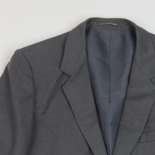 John Collier Mens Grey Wool Jacket Suit Size 40 Regular