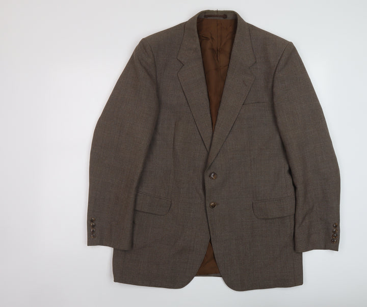St Michaels Mens Brown Wool Jacket Suit Jacket Size 40 Regular