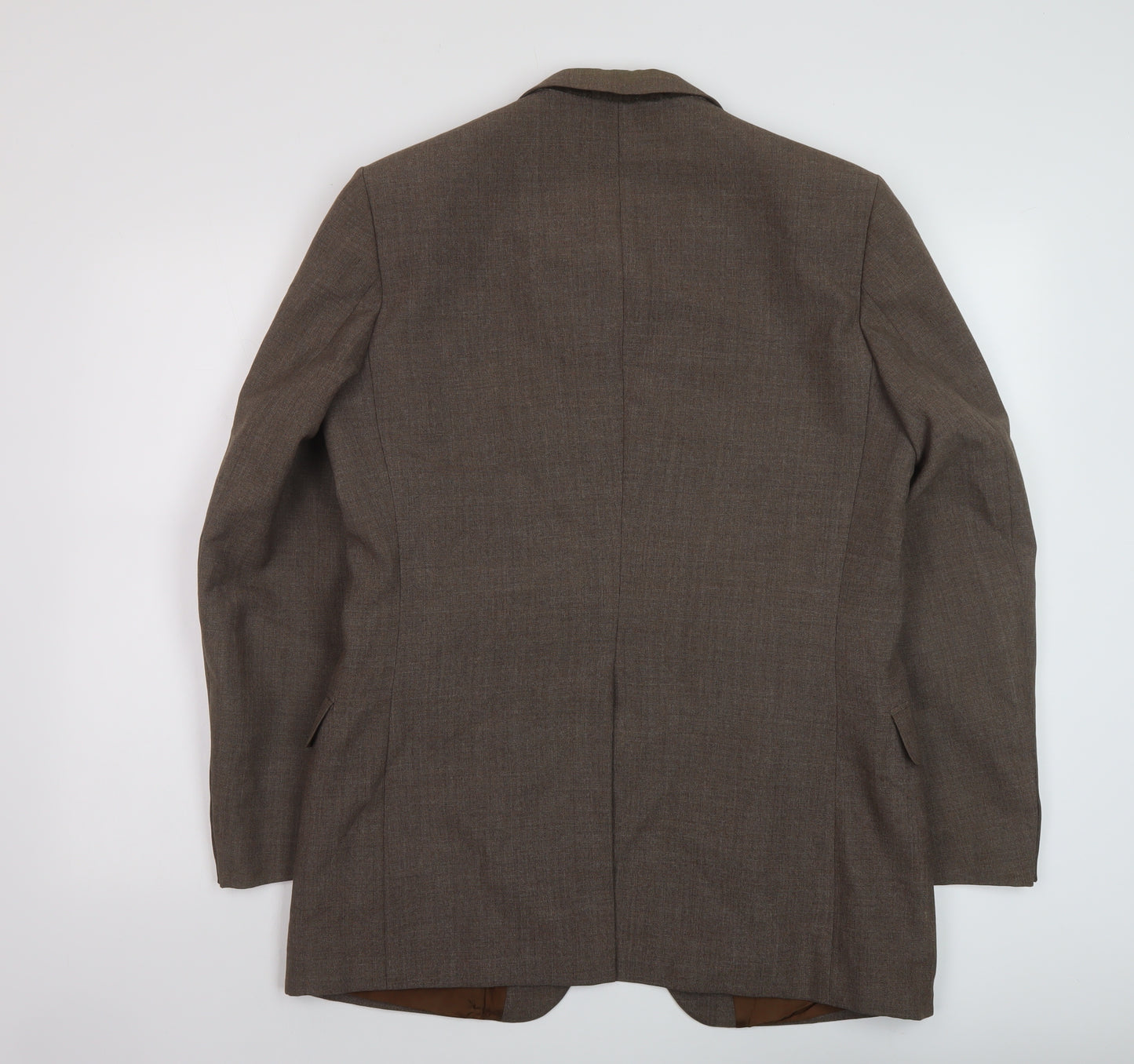 St Michaels Mens Brown Wool Jacket Suit Jacket Size 40 Regular