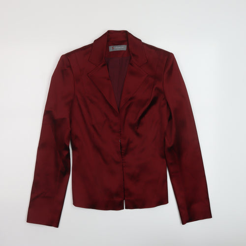 Press & Bastyan Womens Red Jacket Size 8 Hook & Eye