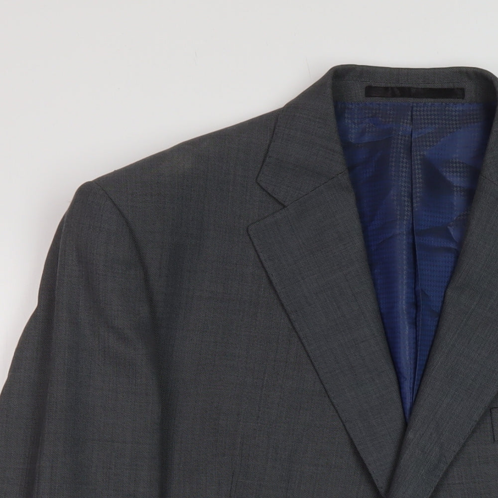 Marks and Mens Grey Wool Jacket Suit Jacket Size 42 Regular