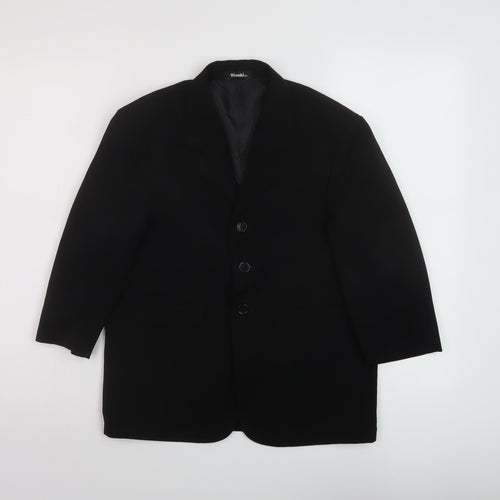 VivaKi Womens Black Jacket Size 8 Button
