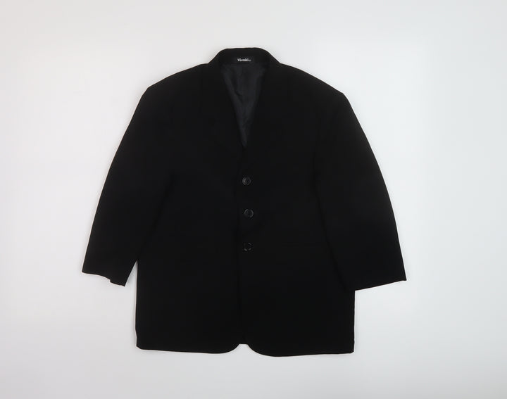 VivaKi Womens Black Jacket Size 8 Button